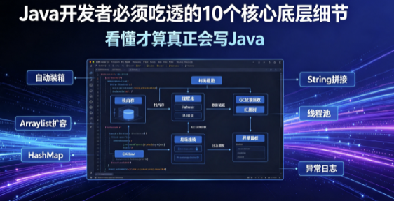 Java 开发者必须吃透的 10 个核心底层细节：看懂才算真正会写Java