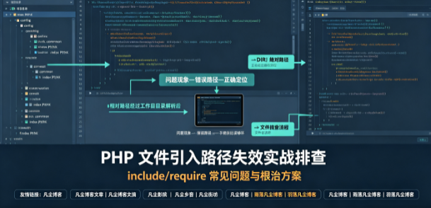 PHP include/require 引入文件失败、路径失效实战排查（相对路径兼容、目录层级、线上线下差异彻底解决）