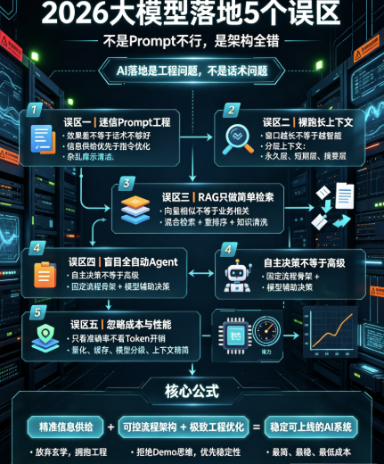 2026年99%开发者踩坑的大模型误区：不是Prompt不行，是架构全错（附落地修复方案）
